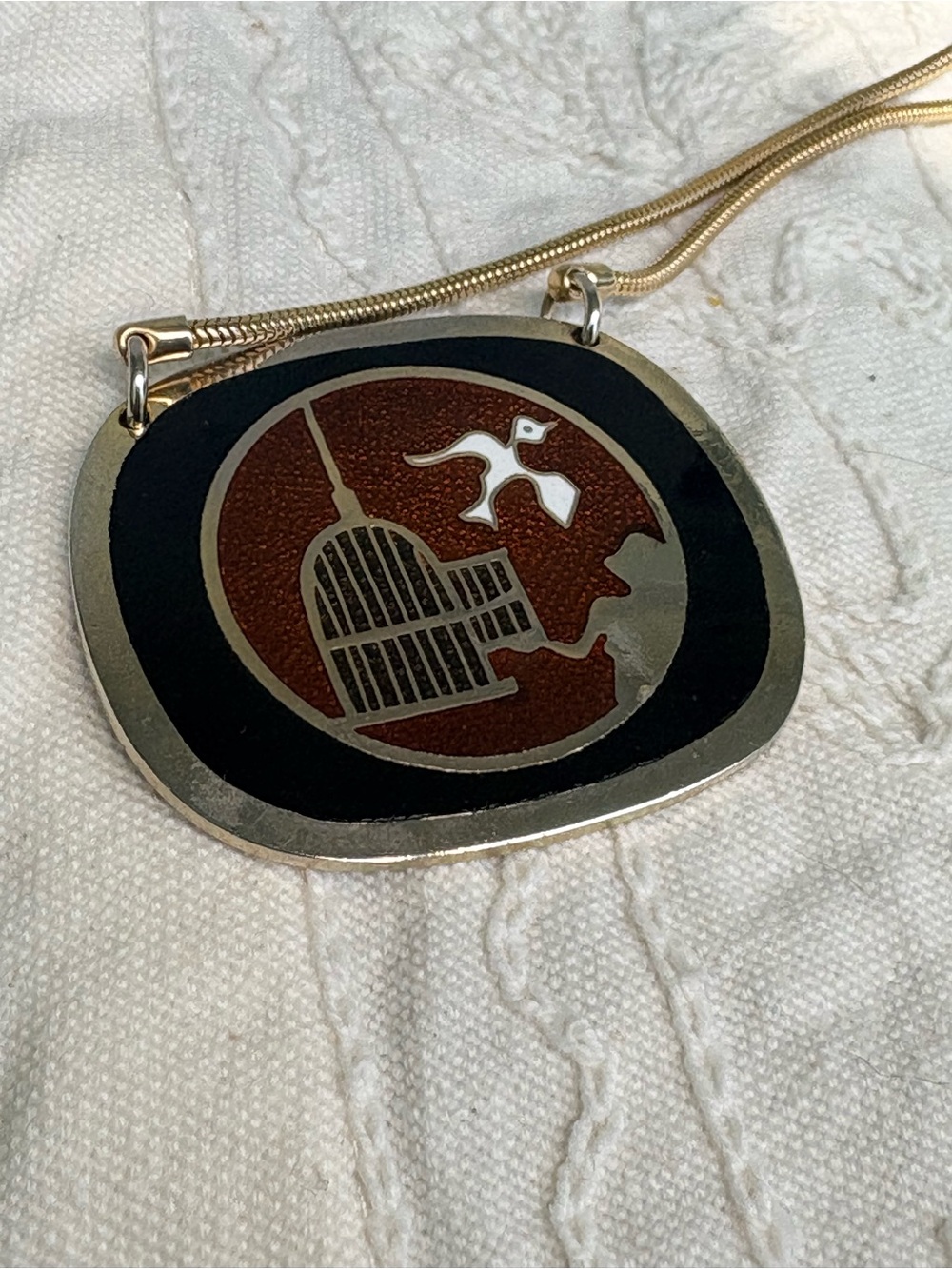 Depassillé-Sylvestre Birdcage Pendant Necklace - Signed